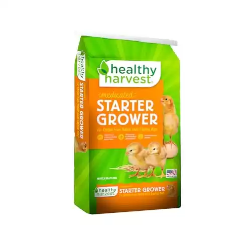 Healthy Harvest Medicated Chick Starter Crumble 18% Protein, 25 lb Bag
