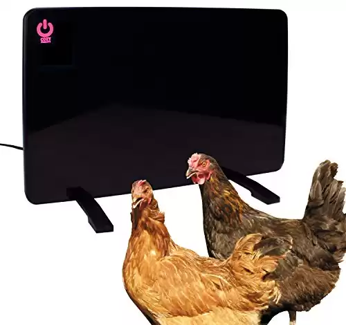 Cozy Products Cozy Coop, Chicken Coop Heater, Flat-Panel Radiant Heater with Thermal Protector, Energy-Efficient, Easy to Install, Ideal for Small Animals, 200 Watts, Black