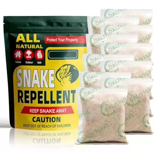 Lowojusl Snake Repellent for Yard Powerful,Outdoor Snake Away Repellent, Snake Out Snake Repellent,Effective Repellent for Snakes, Snakes Repellents for Outdoor Safe Around Kids and Pets 10-Pack