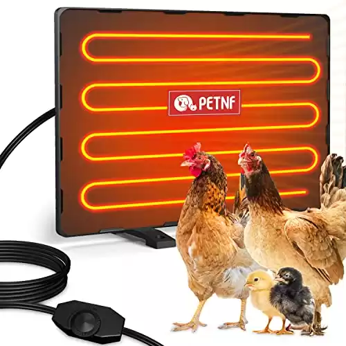 PETNF Chicken Coop Heater 140 Watts Radiant Heat Chicken Heater Energy Efficient Design Safer Than Brooder Lamps.