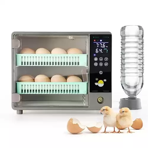 20-24-Egg Incubator for Hatching Chickens with Auto Egg Turning,Egg Candler, Temperature and Humidity Display